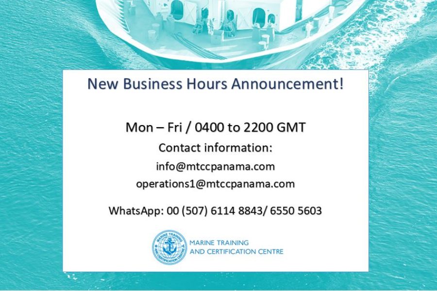 New Business hours announcement