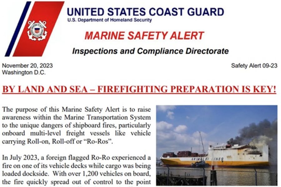 USCG: BY LAND AND SEA – FIREFIGHTING PREPARATION IS KEY!